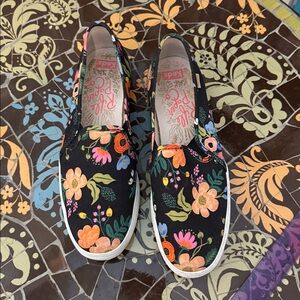 KEDS Rifle Paper Co. Collab Floral Slip-On Sneakers SZ: 8.5